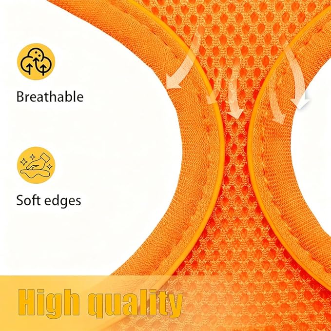 2-in-1 No Pull Dog Harness & Retractable Leash, Adjustable Dog Harness, No Pull Step-in Soft Mesh Puppy Vest Harnesses, Adjustable Puppy Vest for Small Medium Dogs and Cats