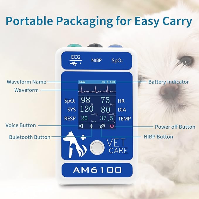 BERRY Veterinary Monitor for Pet,Data storage, analysis, export, Monitoring 6 Parameters for Animal(include Dogs and Cats) as Clinical Equipment