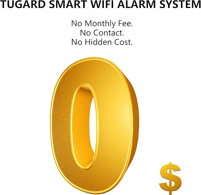 Alarm Security with Phone APP Alert,1.8" TFT Colorful Screen Smart Home Security System 12Pieces Kits,Monitor Sensor,Remote Controls,Compatible with Alexa and Assistant for Home Apartment Villa,Black