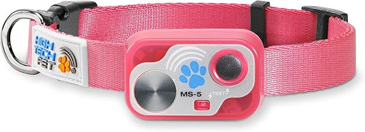MS-5 Designer Series, Premium Performance Automatic Pet Door Collar by High Tech Pet Brand - Class A Battery Included - Stylish Design - Waterproof - Rugged - USA Support (Pink)