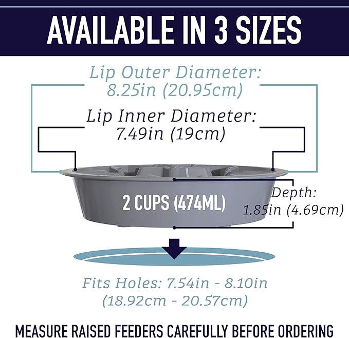 Leash Boss Slow Feeder Dog Bowls - Nonslip Slow Feeder Insert, Healthy Eating Dog Food Bowl, Includes Puppy Essentials Placemat & Star Mold, 2 Cup, Gray