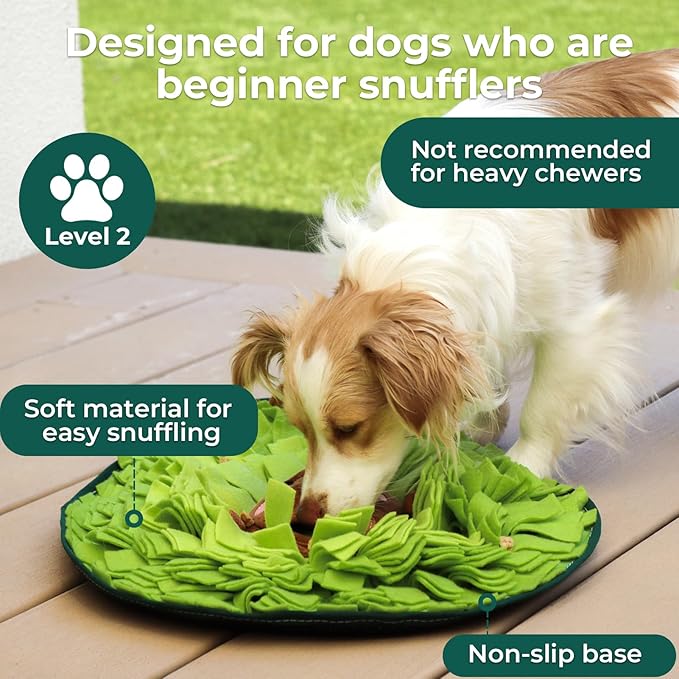 Snuffle Mat for Dogs Avocado Pal, X-Large 21.5" x 15", Enrichment Toy Slow Feeder, Puppy Toys to Keep Them Busy, Machine Washable, for All Dog Sizes
