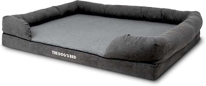 The Dog’s Bed Medium Support Memory Foam Dog Bed XXL Plush Grey, Pain Relief: Arthritis, Hip & Elbow Dysplasia, Supportive, Calming, Waterproof Washable Cover, Veterinary Approved