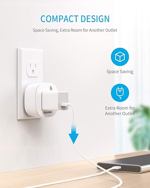 Remote Control Outlet Wireless Light Switch for Household Appliances, Expandable Remote Light Switch Kit, Up to 100 ft Range, FCC Certified, ETL Listed, White (5 Outlets + 2 Remotes)