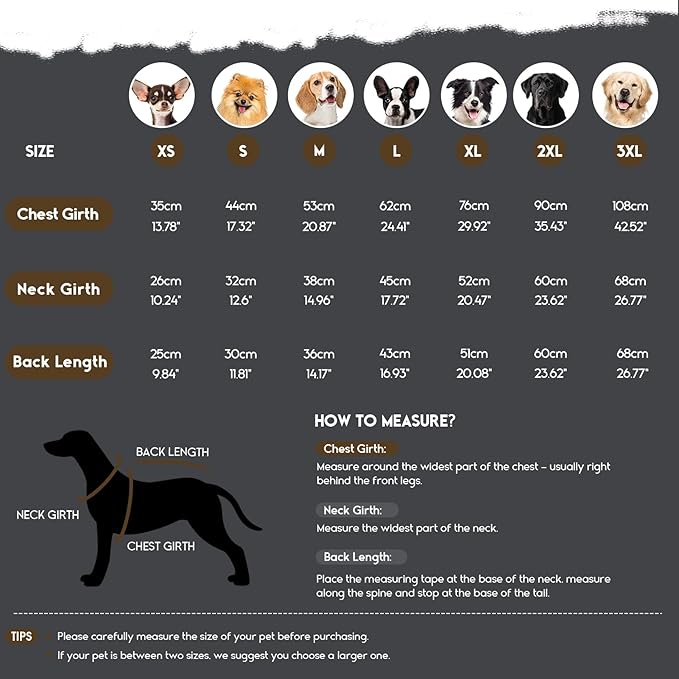 ASENKU Reflective Dog Coat with Built-in Harness, Windproof Fleece-Lined Dog Jacket for Small, Medium, Large Dogs, Warm Winter Vest with Turtleneck & Zipper (Khaki 2XL)