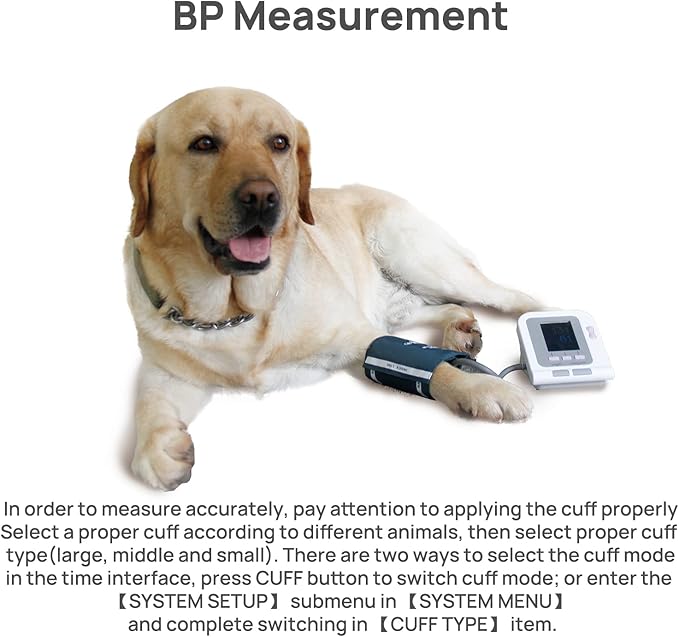 CONTEC08A-VET Digital Veterinary Blood Pressure Monitor Dog/Cat/Pets Small Cuff Size 2.3”-4.3”