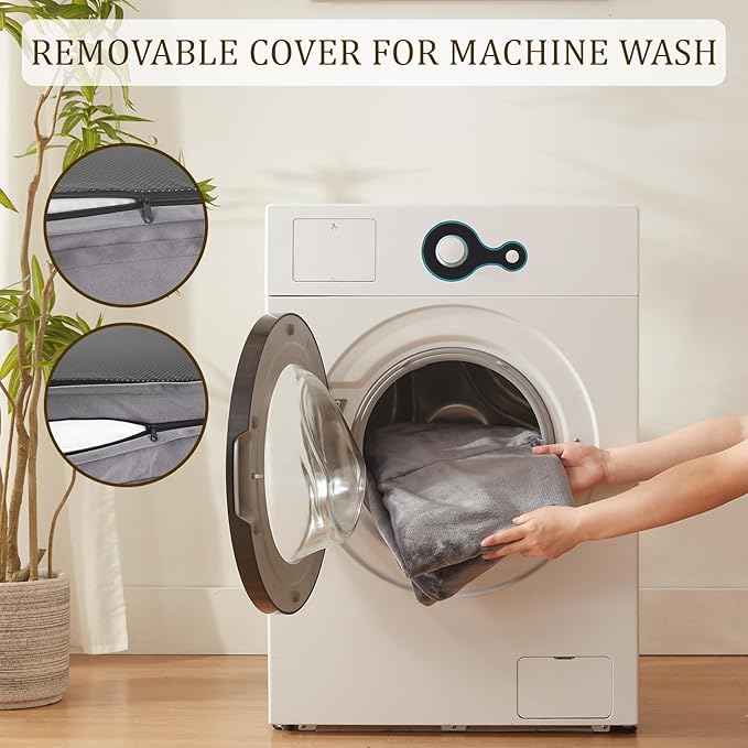 Bedfolks Orthopedic Dog Bed, Big Waterproof Dog Sofa Bed for Large Dogs, Egg Foam Pet Couch Bed with Removable Washable Cover and Nonslip Bottom, Dark Grey