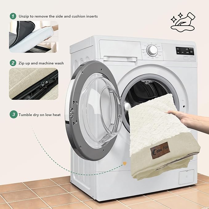 Orthopedic XXL Dog Beds, Waterproof Memory Foam Big Pet Bed for Extra Large Sized Dogs 53x42Inch, Non-Slip Bottom and Egg-Crate Foam Dog Couch Bed with Washable Removable Cover, Beige