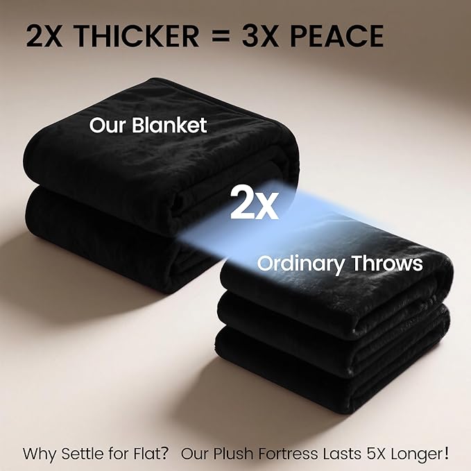 gogobunny Waterproof Bed Blanket, Reversible Sherpa Fleece Throw Blanket for Dog Puppy Cat, Furniture Cover Protects Bed Couch Sofa from Liquid Pee and Pet Fur (Black, 50x60 inches)