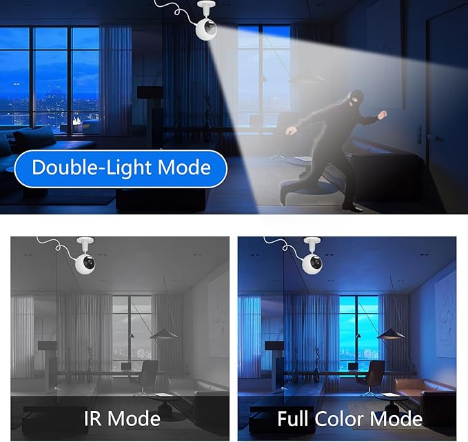 5G Cameras for Home Security,3MP Outdoor Indoor Security Camera for Baby/Elder/Dog/Pet/Nanny, WiFi Baby Monitor, 3 Alarm Modes, 3 Night Vision, IP66 Waterproof, 24/7 SD Recording/Cloud