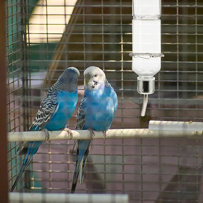 POPETPOP 2Pcs Pet Water Feeder Bunny Fountain Drinking Bottle for Small Pets Automatic Hanging Dispenser for Hamsters and Rabbits Design