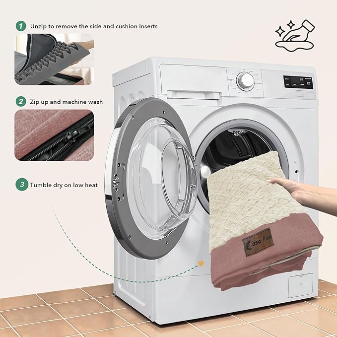 Orthopedic XL Dog Beds, Waterproof Memory Foam Big Pet Bed for Extra Large Sized Dogs 45x35Inch, Non-Slip Bottom and Egg-Crate Foam Dog Couch Bed with Washable Removable Cover, Pink