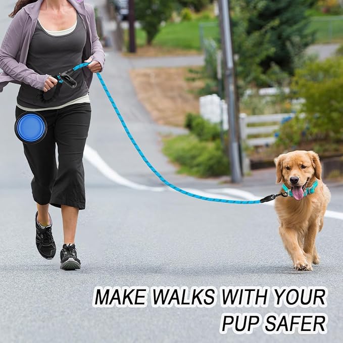 BARKBAY Dog Leashes for Large Dogs Heavy Duty Dog Leash 4/5/6 FT with Comfortable Padded Handle and Highly Reflective Threads for Medium Large Dogs Walking Training Running (6FT-1/2'',Blue)