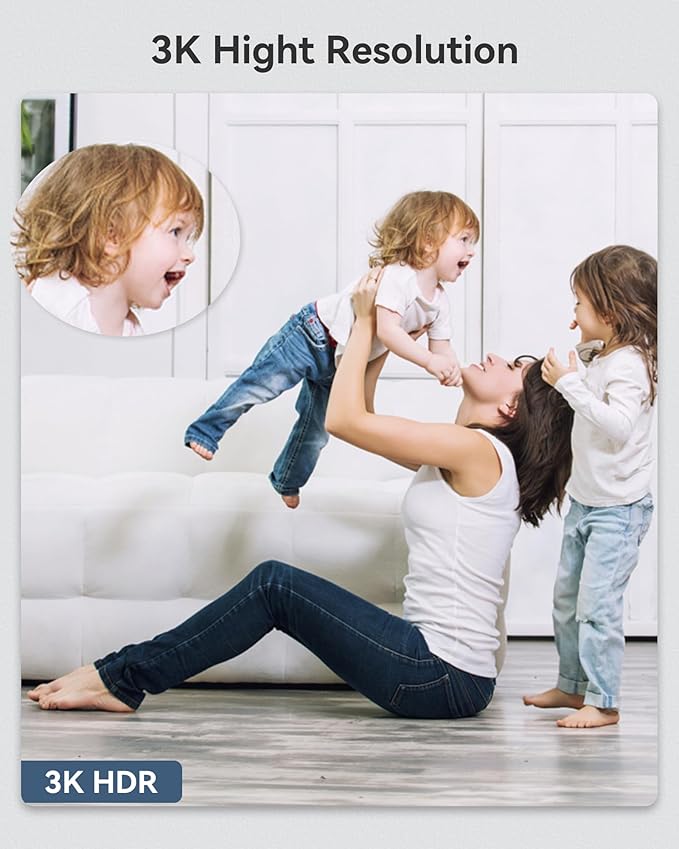 FOSCAM 3K 5MP Security Camera Indoor, 2.4g & 5g WiFi Magnetic Mini Dog/Cat/Pet/Baby Camera, Smart Motion Detection, 20X Zoom, 2-Way Audio, Night Vision, Home Monitor Compatible with Alexa & Google