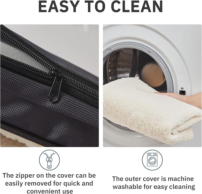 Bedfolks Orthopedic Dog Bed for Large Dogs - Egg Foam Dog Crate Bed with Removable Waterproof Cover, Pet Bed Mat Suitable for Dogs and Pets Up to 50 lbs (35 x 22 x 3 inches, Grey)