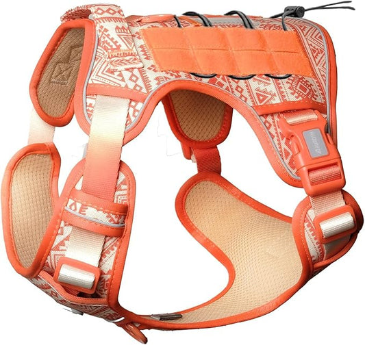 AUROTH Tactical Dog Harness for Large Dogs No Pull Adjustable Pet Harness Reflective K27 Working Training Easy Control Pet Vest Military Service Dog Harnesses