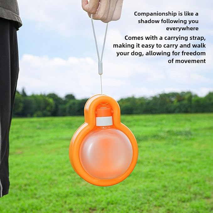 Dog Water Bottle Convenient Leak-Proof Dog Water Bottle Capacity 12 Oz (350 ml).Ldeal for Dogs on Outdoor Walks and Traveling. (Orange, 12 Ounces)