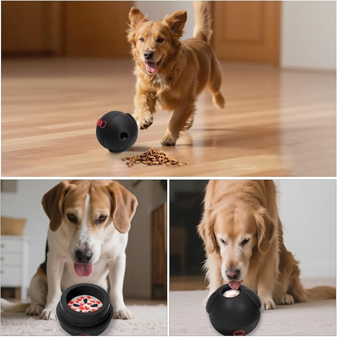 Yipetor 3In1 Treat Dispensing Dog Toys, Heavy Duty Frozen Dog Treat Ball - Slow Feeding Puppy Lick Bowl Tough Chew Toy for Large Medium Dogs to Keep Them Busy/Relief Anxiety/Puzzle Stimulate