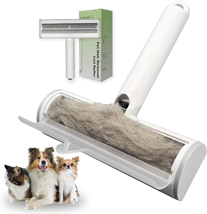 Pet Hair Remover, Reusable Cat & Dog Hair Removal Tool, Fur Removal Tool, Reusable Lint Roller for Furniture, Couch, Carpet and Bedding, Easy to Use & Clean Out