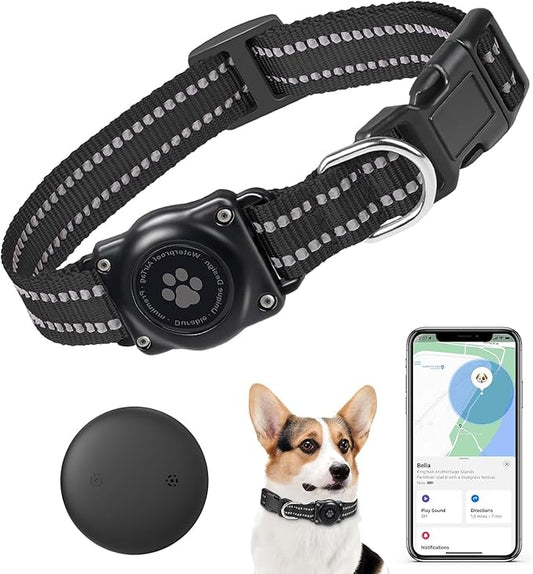 GPS Tracker for Dogs, Mini GPS Cat Tracker, Smart Pet Activity Tracker (iOS Only), No Monthly Fee, Compatible with Apple Find My, Anti-Lost, Finder Tag for Vehicles/Pets/Kids/Items (1 Pack)