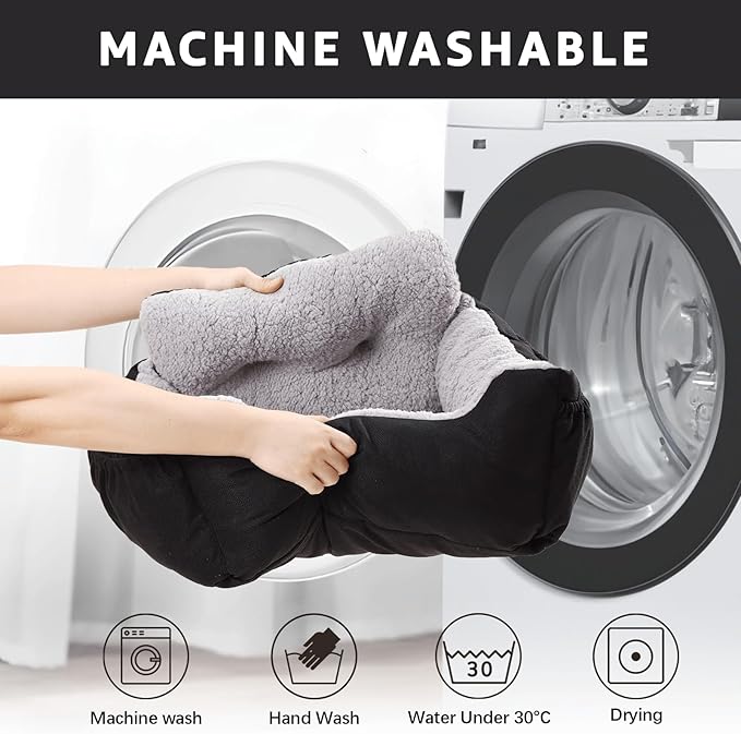 Dog Car Seat for Small Dogs,Washable Pet Booster Seats for Car with Clip-On Safty Leash, Reversible Puppy Carseat with Storage Pockets, Travel Carrier Bed for Dogs Under 25 lbs, Grey