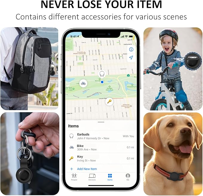 Air Tracker Tag Work with Apple Find My (iOS Only), No Monthly Fee Pet Tracker for Dogs & Cats - Location & Anti-Lost, Bluetooth Smart Dog Tracker Tag Item Finders