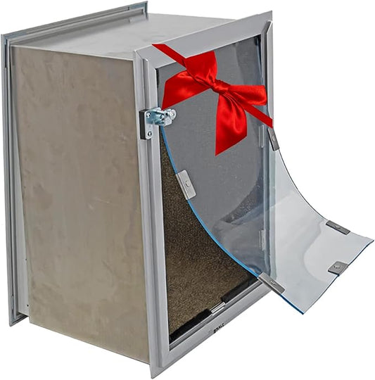 Wall Model | Cat & Dog Doors | Adjustable Tunnel Fits Up to 10" Wide Walls | Energy Efficient Double Vinyl Flaps | Locking Security Cover | Skilled Install Required | Steel Corners | Hale Pet Door
