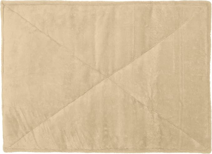 Furhaven ThermaNAP Self-Warming Cat Bed for Indoor Cats & Large/Medium Dogs, Washable & Reflects Body Heat - Quilted Faux Fur Reflective Bed Mat - Cream, Large (Pack of 2)