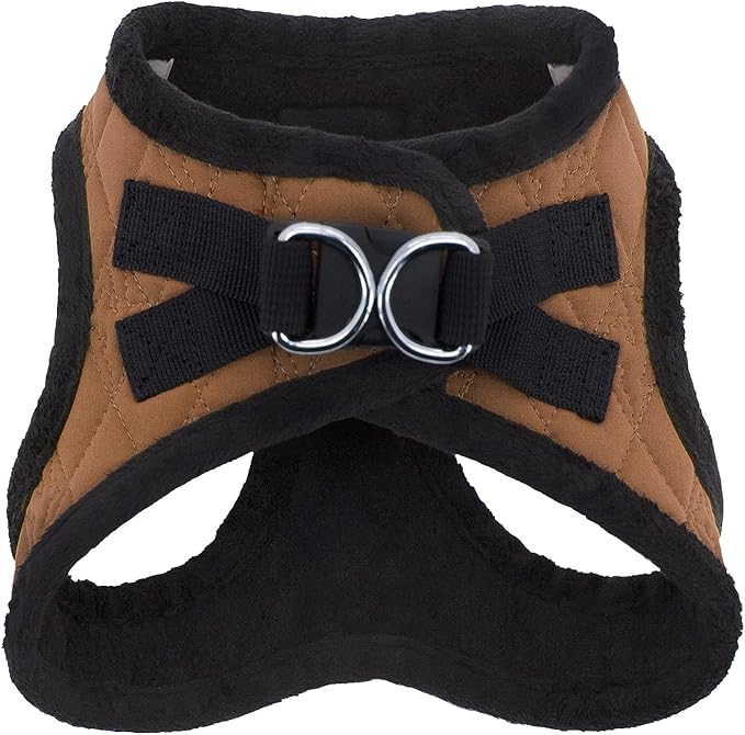 Best Pet Supplies - All Weather Mesh/Plush, Reflective, No Pull Harness for Small, Medium Dogs, Cats - Secure with Hook & Loop Fastener, Buckle, Double D-Rings - Beige Plush, L