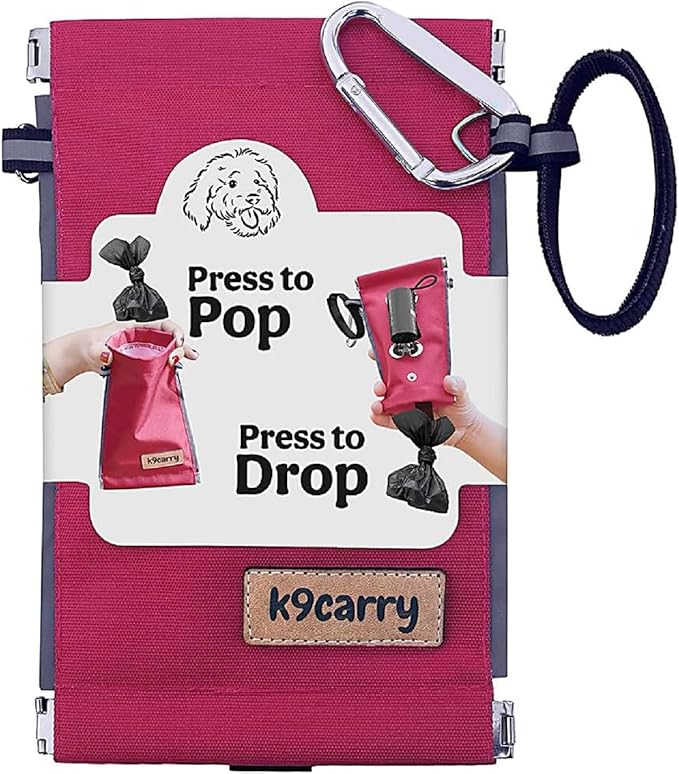 Poop Bag Holders for Leashes with Dog Poop Bags Rolls Biodegradable - Puppy Essentials & Litter Supplies - Durable Dispenser & Leak-Proof Pet Bags, Walking Parks Doggy Accessories Boy Girl Rose Tail