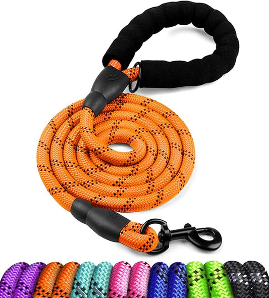 COOYOO Dog Leash 5/6 FT with Comfortable Padded Handle and Highly Reflective Threads for Small Medium and Large Dogs