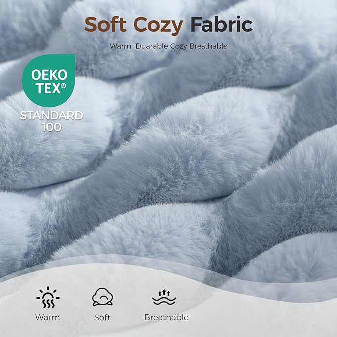 Orthopedic Dog Bed for Large Dog, Waterproof Pet Bed for Crate,Non-Slip Bottom and Egg-Crate Foam with Removable Washable Cover Crate Bed,Blue,35"x22"x3"