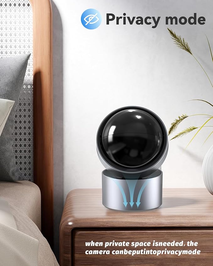 Security Camera Indoor - AI descriptive Notification, 2.4G&5GWIFI 2K Smart Security Camera | U.S. Cloud | 911 Emergency Dispatch | Simple 5-Min Setup,2-Way Audio,AI Smart Detection