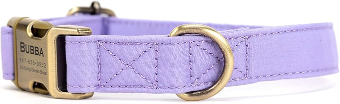 Personalized Dog Collar with Name and Phone Number Engraved,Adjustable Custom Puppy Collar,Organic Cotton Pet Collar for Small Medium Large Boy Girl Dogs