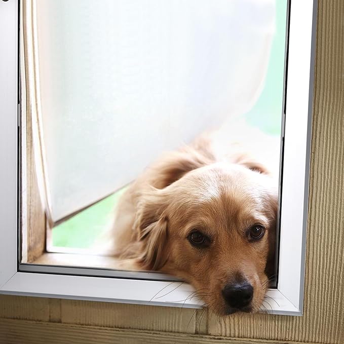 Extra Large Dog Doors with with Strong Aluminum Frame, Automatic Closing & Durable Flap for Energy Efficient, Lockable Closing Panel & Easy to Installation