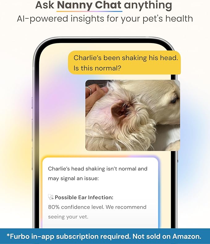 Furbo Mini Pet Camera [Subscription Required] Unlock Camera w/Paid Plan: Home Security with Dog & Cat Safety Alerts, 2-Way Audio, Mountable Smart Cam w/Phone App (Low Risk, 3mo Min. Cancel Anytime)