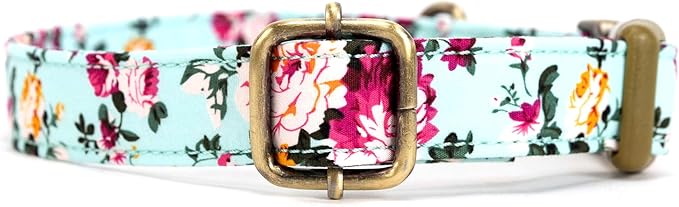 Personalized Dog Collar with Name and Phone Number Engraved,Adjustable Custom Puppy Collar,Organic Cotton Pet Collar for Small Medium Large Boy Girl Dogs