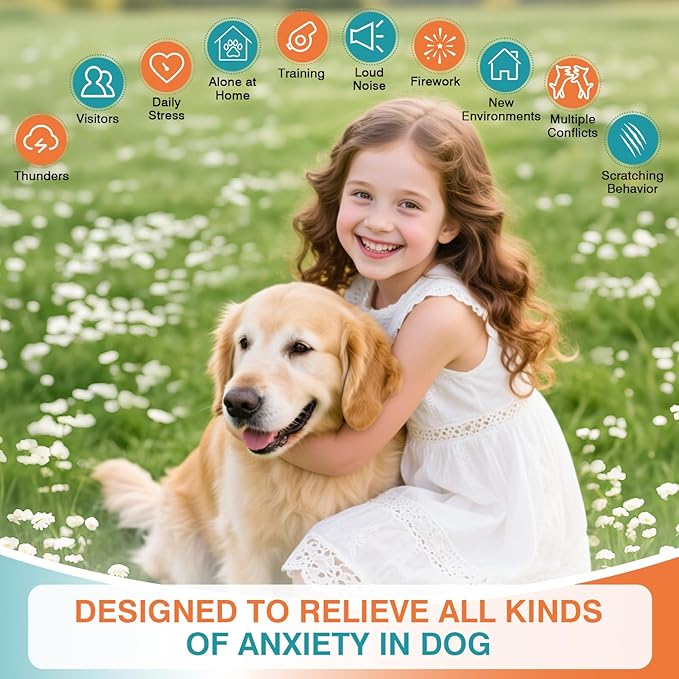 Diffuser Dog Calming Pheromones to Calm Pet 7 in 1 Advanced Kit Appeasing Pheromone Diffuser for Anxiety Relief (3 Plug in+4 Pack 48ml Refill) Reduce Aggression Fighting Barking Stress