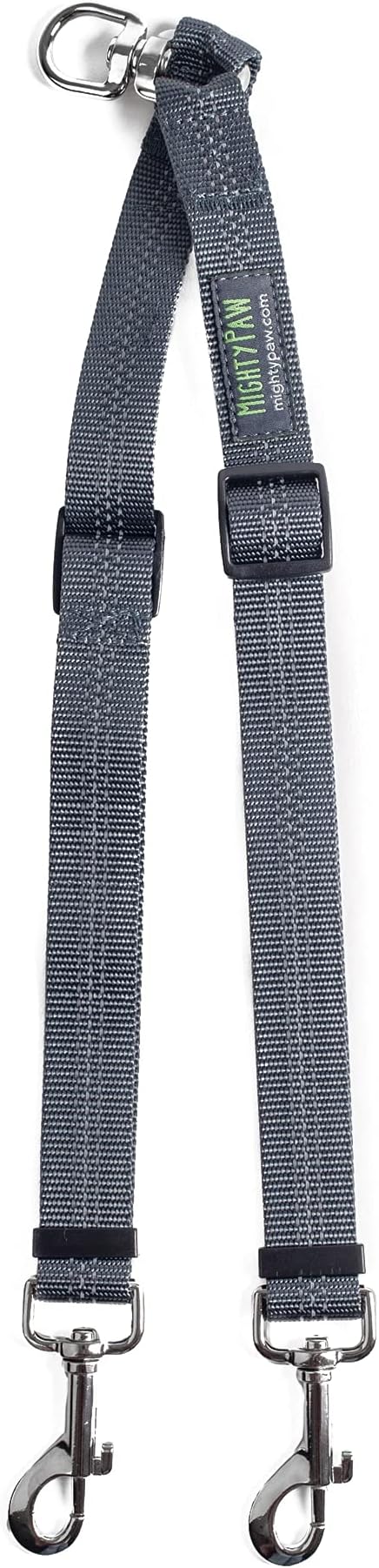 Mighty Paw Double Dog Leash - Double Leash for Two Dogs No Tangle Design. Split Lead for 2 Pets. Adjustable to Fit All Sized Breeds. Reflective Dual Pet Lead Splitter for People with 2 Pups