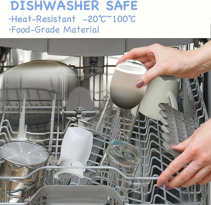 Portable Dog Water Bottle, Food Grade Plastic Dog Travel Water Bottle, Leak-Proof Puppy Water Bowl Dispenser for Outdoor, Dog Walking Accessories, Gifts for Dogs(10Oz, Black&White)