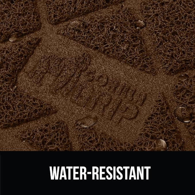 GORILLA GRIP Cat Litter Box Mat, 47x35, Water Resistant, US Designed Kitty Litter Trapping Mats, Easy to Clean, Scatter Control, Less Mess and Clean Floors, Kitten Supplies for Indoor Cats, Brown