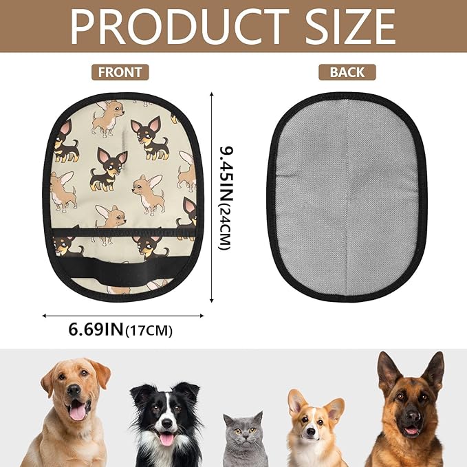 Pet Grooming Gloves Reusable Dog & Cat Hair Remover for Furniture, Car Interiors Multi-Surface Deshedding Tool for Carpets, Bedding & Home Cleaning