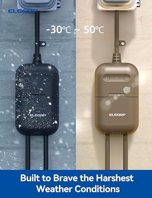 ELEGRP PQR22 Outdoor Smart Dimmer Plug Waterproof IP66, Smart WiFi Plug with 2 Individually Sockets, Compatible with Alexa & Google Assistant, Outdoor Dimmer for String Lights, UL Listed, 1 Pack