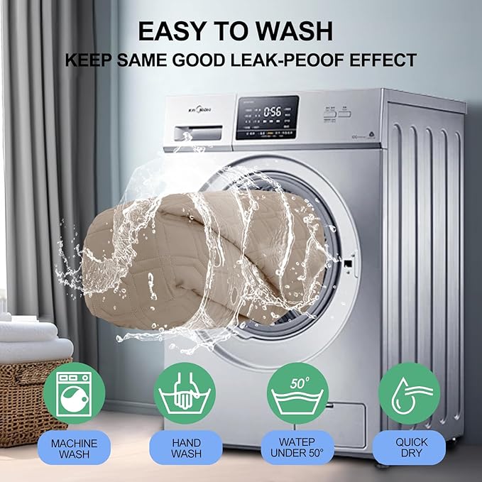 Smiry Waterproof Dog Blanket, 82x102 Inch Soft Pet Bed Cover Reversible, Washable Sofa Couch Furniture Protector for Small Medium Large Dog Puppy Cat, Geometric, Taupe/Beige