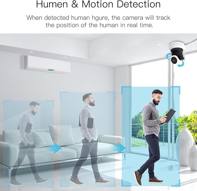 VSTARCAM Cameras for Home Security Indoor, 2K with 360° Rotation, Human/Motion Detection with Auto Tracking, 2-Way Audio & DIY Voice, 2.4GHz WiFi Wireless, Cloud & SD Card Storage(up to 256GB)