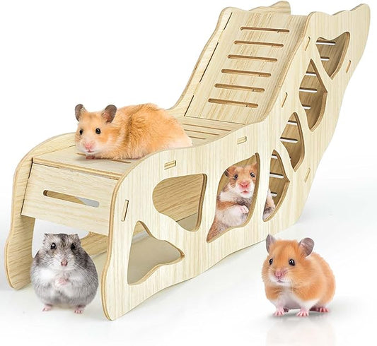 Hamster Hideout Climbing Ladder and Tunnel for Burying in Bedding or Connecting with Accessories