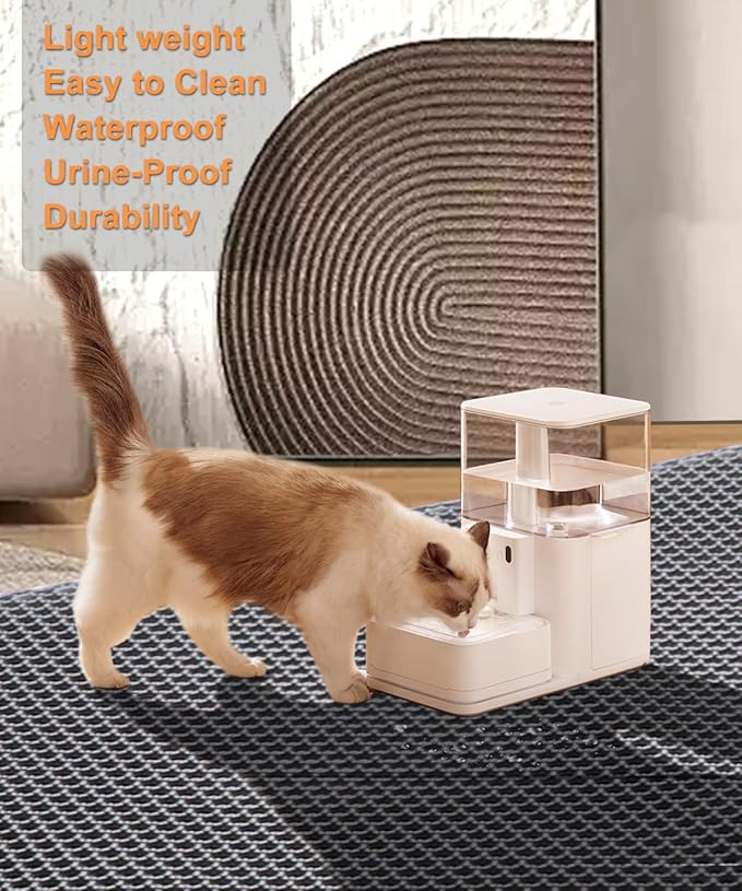 Cat Litter Mat,45"x32" Extra Large Cat Litter Box Mat,Honeycomb Double Layer Kitty Litter Trapping Mat,Soft EVA Material,Urine & Waterproof,Scatter Control,Easy Clean,Washable