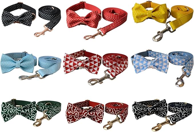 Custom Dog Collar with Metal Buckle - Pet Collars Personalized with Name and Phone Number (Geometric)