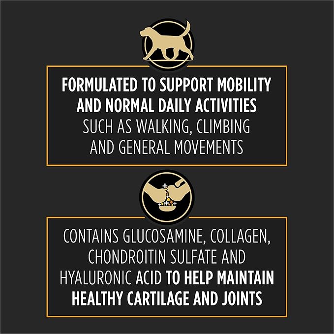 Purina Pro Plan Veterinary Small Breed Dog Joint Care Supplement with Glucosamine, Chondroitin, and Collagen to support Hip and Joint Health – 30ct Pouch