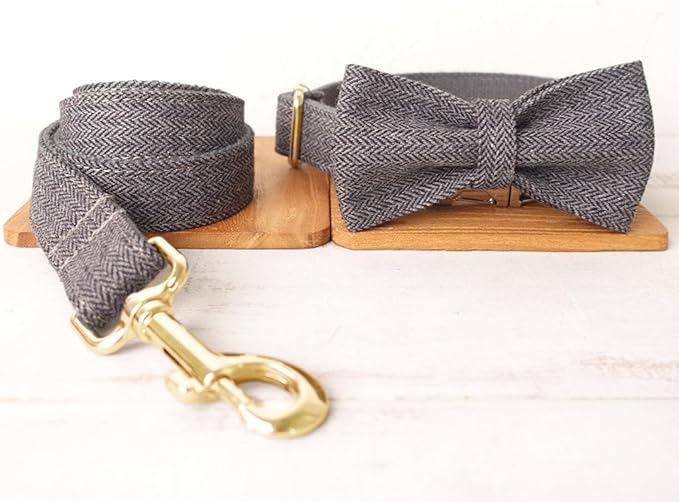 Polyester Personalized Dog Collar with Name and Phone Number, Customizable Laser-Engraved Collar with Metal Quick Release Buckle for Dogs (Slategray)